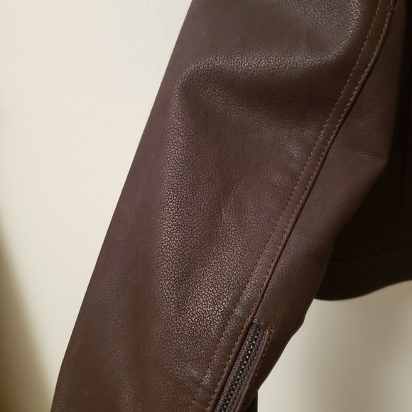 OLD FLORENCE LEATHER FACTORY Jacket in Brown - Handmade in Italy, Men's Size M - Picture 5 of 8